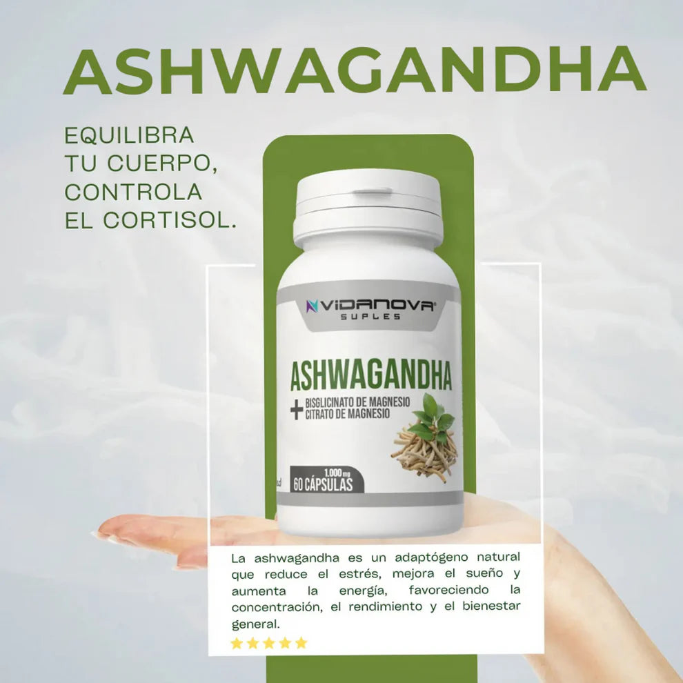 Ashwagandha + Magnesio 1000mg 60 CAPS
